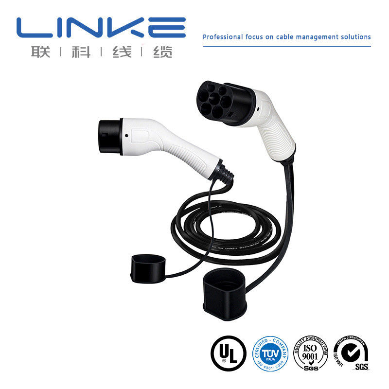 7kw 11kw 22kw এসি ইভি চার্জারগুলির জন্য নগ্ন তামা কন্ডাক্টর এবং টিপিই জ্যাকেট সহ টাইপ 2 ইভি চার্জিং ক্যাবল