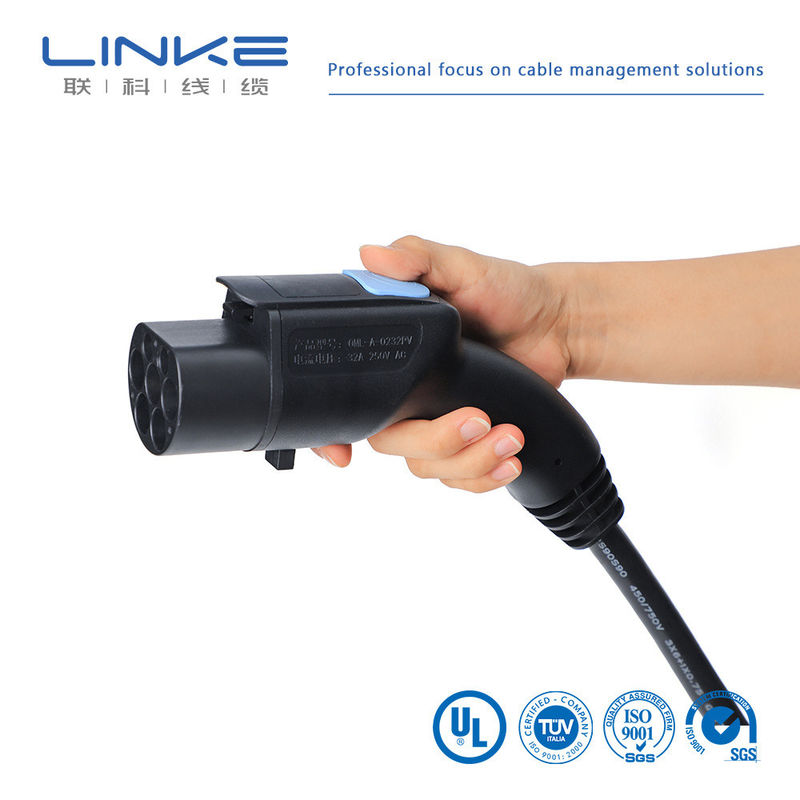 32A 7kw 16A ইভি চার্জার ক্যাবল বৈদ্যুতিক গাড়ির চার্জিং ক্যাবল টিপিই জ্যাকেট এবং কাস্টমাইজযোগ্য দৈর্ঘ্যের সাথে