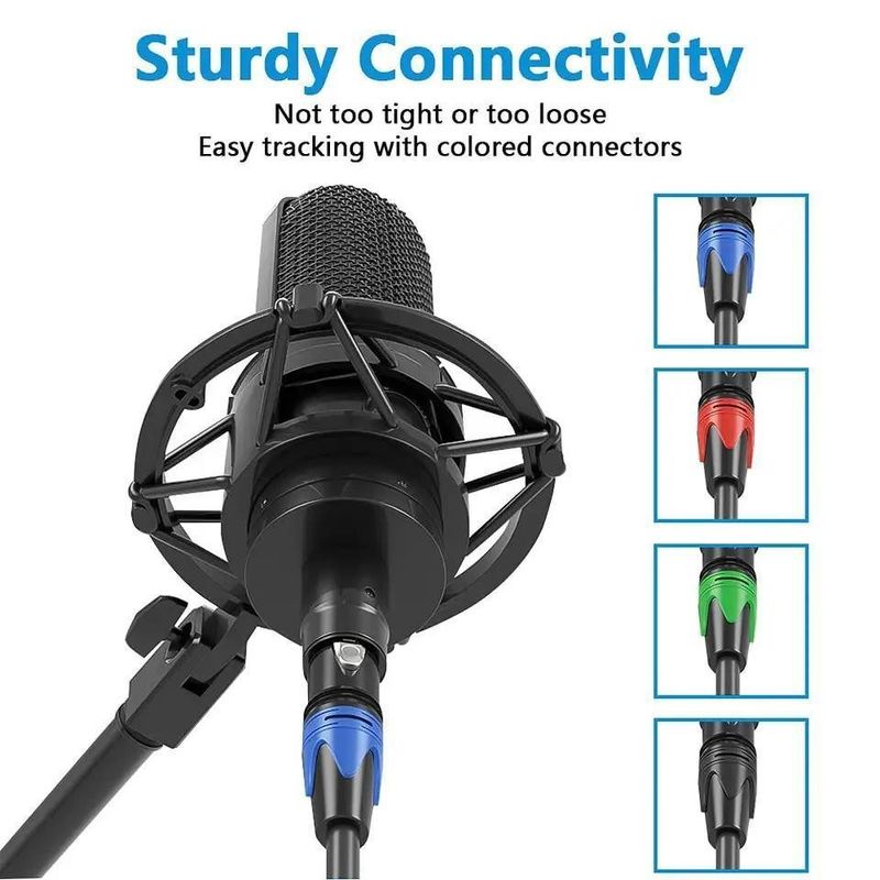 উচ্চ-মানের অডিও মাইক্রোফোন সংযোগের জন্য বেয়ার কপার ওয়্যার সহ 3m XLR কেবল পুরুষ থেকে মহিলা