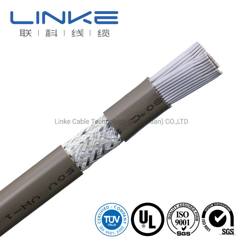 পিভিসি পাইপ ব্যান্ডেজিং উপকরণ এবং 50 কোর 28AWG সঙ্গে স্পিট ফ্ল্যাট উল বৈদ্যুতিক তারের