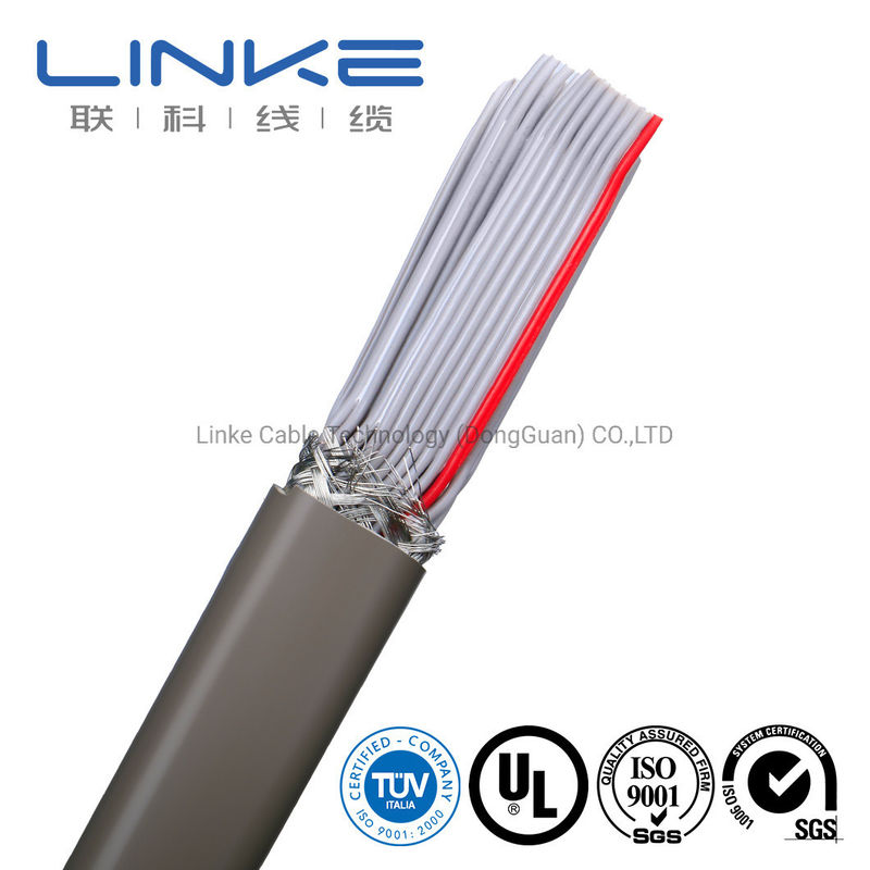 পিভিসি পাইপ ব্যান্ডেজিং উপকরণ এবং 50 কোর 28AWG সঙ্গে স্পিট ফ্ল্যাট উল বৈদ্যুতিক তারের