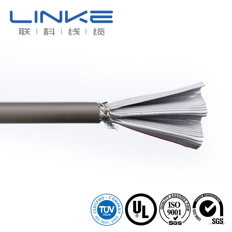 পিভিসি পাইপ ব্যান্ডেজিং উপকরণ এবং 50 কোর 28AWG সঙ্গে স্পিট ফ্ল্যাট উল বৈদ্যুতিক তারের