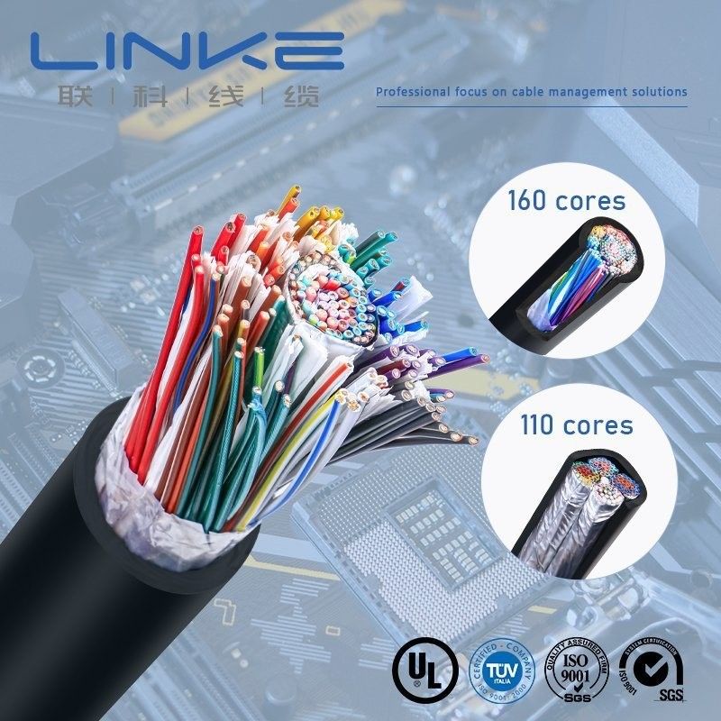 UL2464 22AWG *110c মাল্টি-কোর ক্যাবল ইলেকট্রনিক সরঞ্জাম জন্য পিভিসি গর্ত উপাদান নমনীয় পিভিসি জ্যাকেট সরঞ্জাম অভ্যন্তরীণ তারের