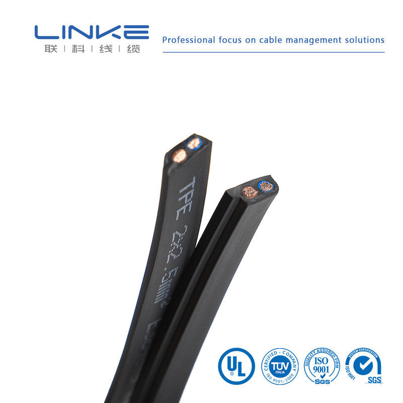 পিভিসি শীথ টিনযুক্ত কপার কোর 300V রেটযুক্ত ফ্ল্যাট কেবল অটোমোটিভ এবং শিল্প অ্যাপ্লিকেশনের জন্য