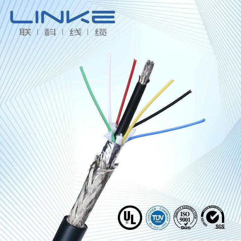 shielded মাল্টি কোর কন্ট্রোল কেবল 26AWG 28AWG 4 কোর কপার পিভিসি জ্যাকেট সিগন্যাল কেবল