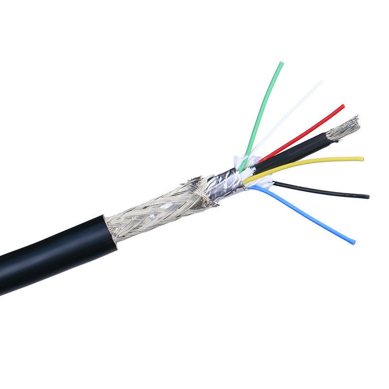 shielded মাল্টি কোর কন্ট্রোল কেবল 26AWG 28AWG 4 কোর কপার পিভিসি জ্যাকেট সিগন্যাল কেবল