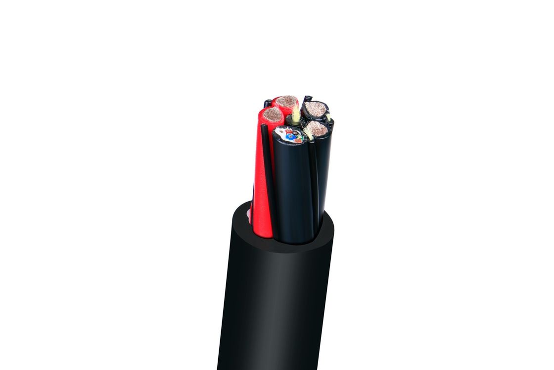 শিল্প নিয়ন্ত্রণ অ্যাপ্লিকেশনের জন্য জল-প্রতিরোধী সুতো এবং ভেক্ট্রান ফাইবার সহ ২২AWG আন্ডারওয়াটার কেবল