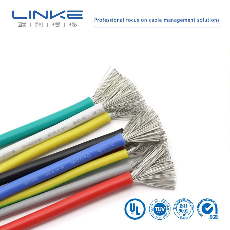 UL3135 সিলিকন রাবার ওয়্যার 30 28 26 24 22 20 18 16 14 12 10 AWG আইসোলেটেড সফট কপার ইলেকট্রন এলইডি ল্যাম্প লাইটিং ক্যাবল