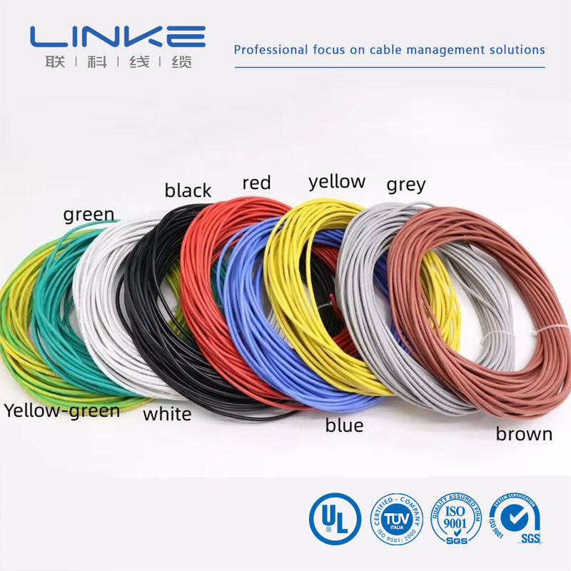 UL3135 সিলিকন রাবার ওয়্যার 30 28 26 24 22 20 18 16 14 12 10 AWG আইসোলেটেড সফট কপার ইলেকট্রন এলইডি ল্যাম্প লাইটিং ক্যাবল