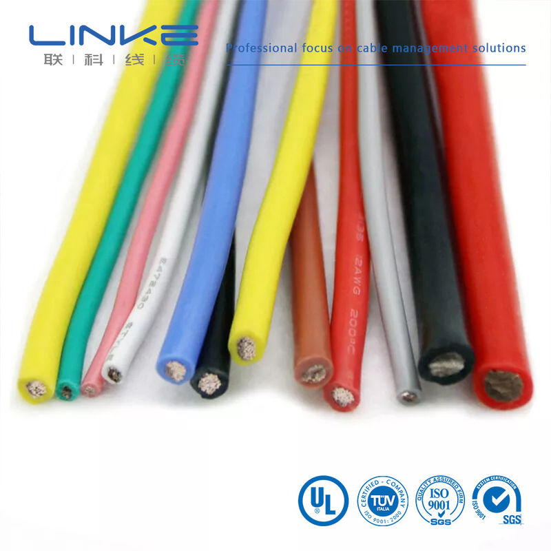 UL3135 সিলিকন রাবার ওয়্যার 30 28 26 24 22 20 18 16 14 12 10 AWG আইসোলেটেড সফট কপার ইলেকট্রন এলইডি ল্যাম্প লাইটিং ক্যাবল