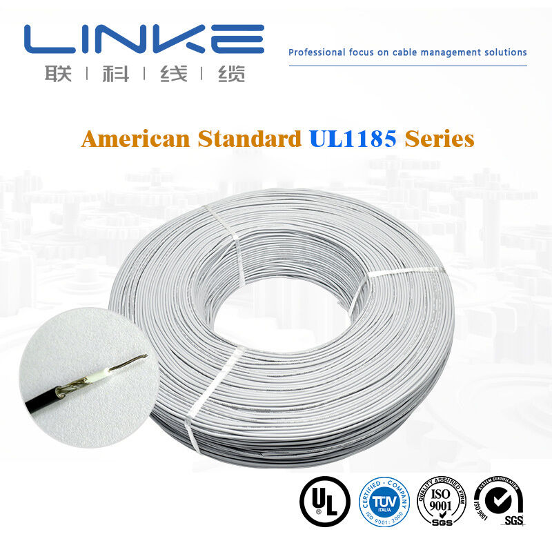 Awm 1185 টিনযুক্ত স্ট্র্যান্ডেড 18AWG 20AWG সিঙ্গেল কোর শিল্ডেড ওয়্যার UL1185 শিল্ডেড সিগন্যাল কেবল