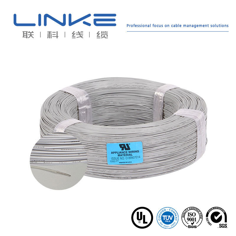 Awm 1185 টিনযুক্ত স্ট্র্যান্ডেড 18AWG 20AWG সিঙ্গেল কোর শিল্ডেড ওয়্যার UL1185 শিল্ডেড সিগন্যাল কেবল